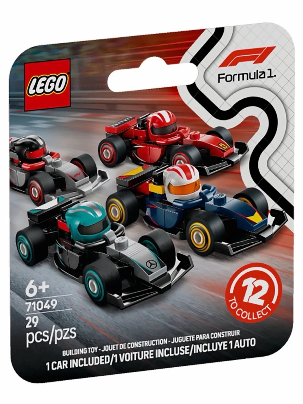 Lego Formula 1 Mini Racer - Red, Blue, Black, Silver